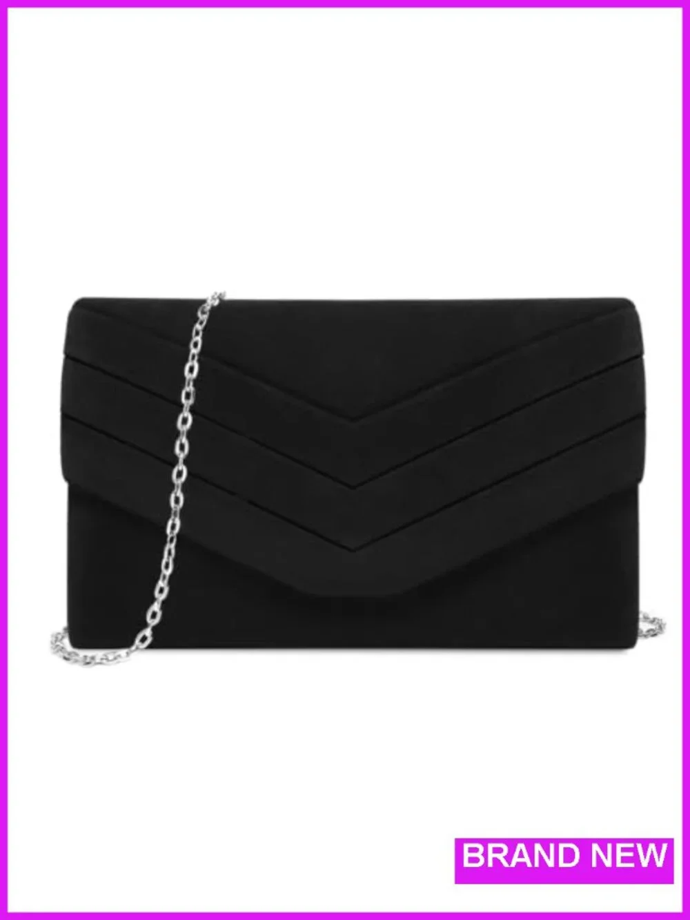 Women's Evening Clutch Purse Envelope Bag w/ Detachable Chain Strap Crossbody
